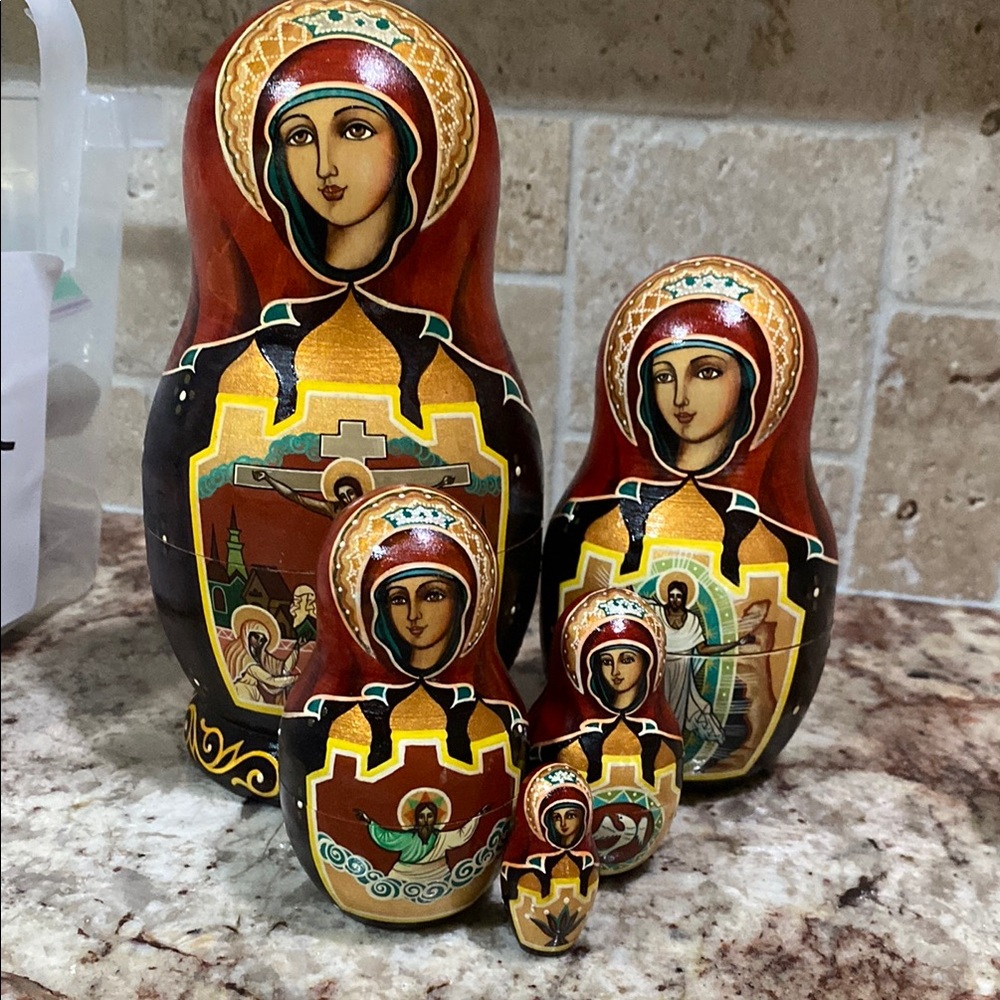 Russian religious Nesting Dolls vintage